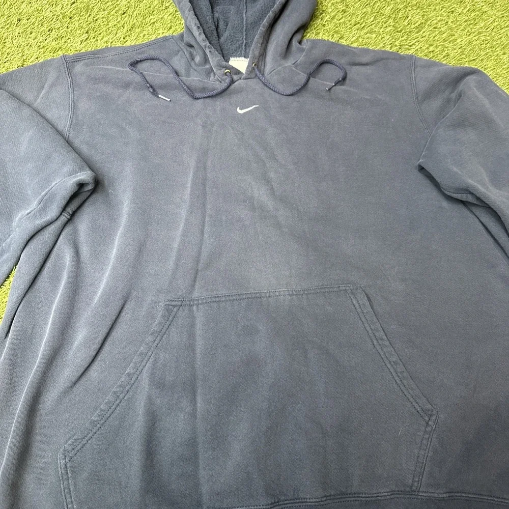 Vintage Nike Center Swoosh Hoodie Sweatshirt Mens Size 2XL XXL 90s Navy Y2K 2000